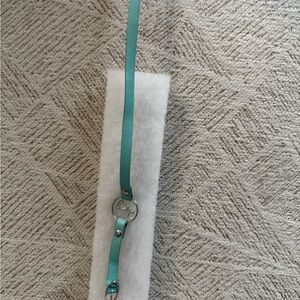 Origami Owl Teal and Silver Bracelet